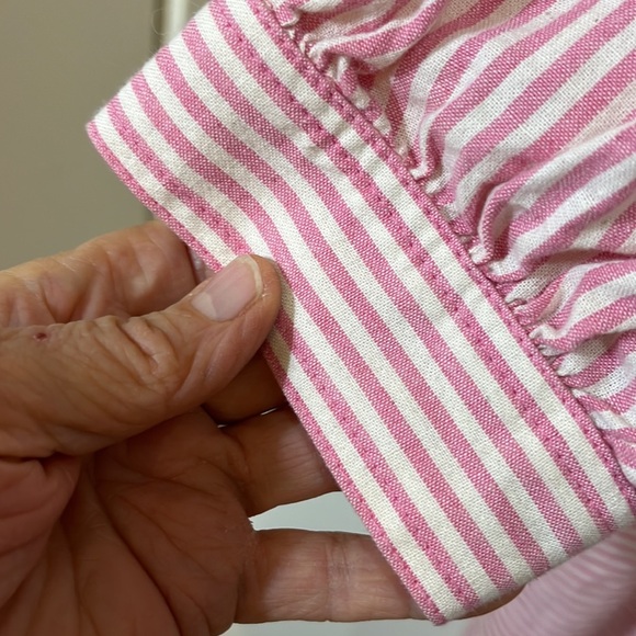 Chez California by Tandy vintage pink and white striped maxi dress. Size 26 W. - Picture 4 of 11